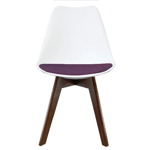 Dining Chair with Removable Pad - Aubergine, Plastic