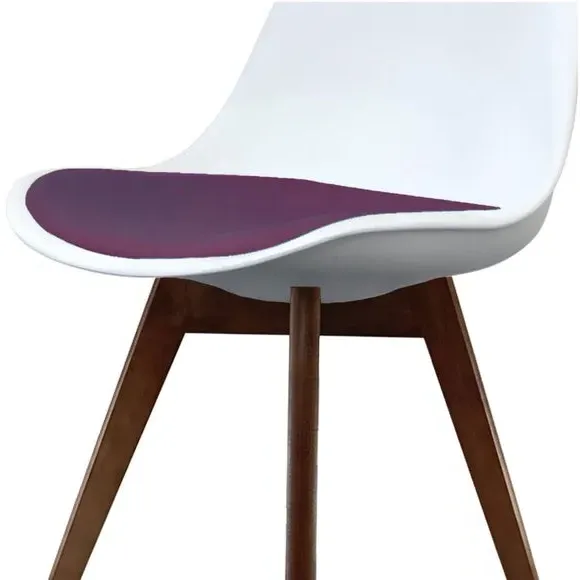 Dining Chair with Removable Pad - Aubergine, Plastic