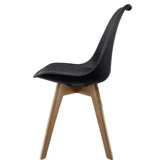 Dining Chair with Removable Pad - Black, Plastic