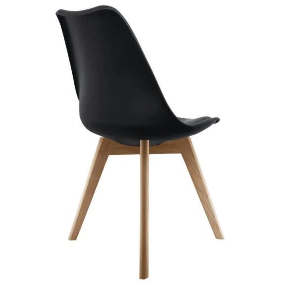 Dining Chair with Removable Pad - Black, Plastic