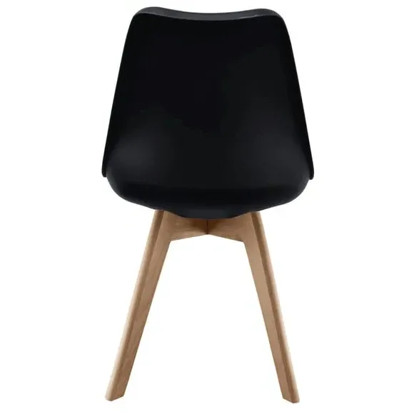 Dining Chair with Removable Pad - Black, Plastic