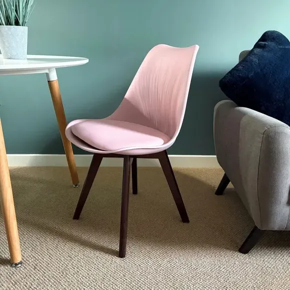 Dining Chair with Removable Pad - Blush, Plastic