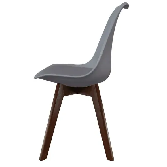 Dining Chair with Removable Pad - Dark Grey, Plastic