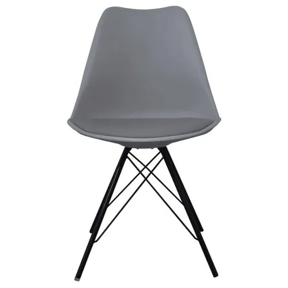 Dining Chair with Removable Pad - Dark Grey, Plastic