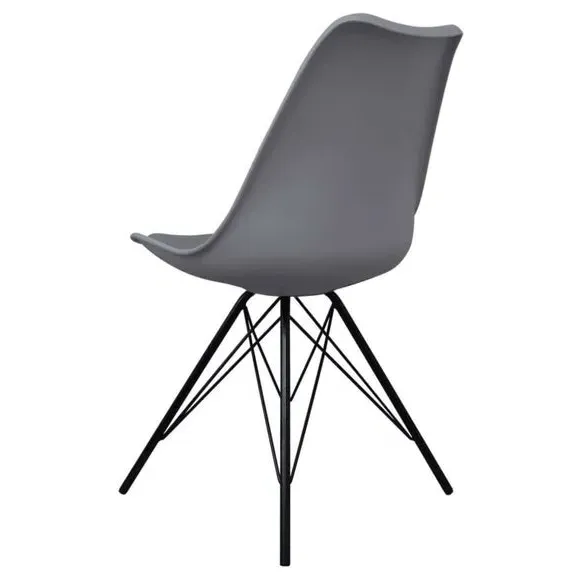 Dining Chair with Removable Pad - Dark Grey, Plastic