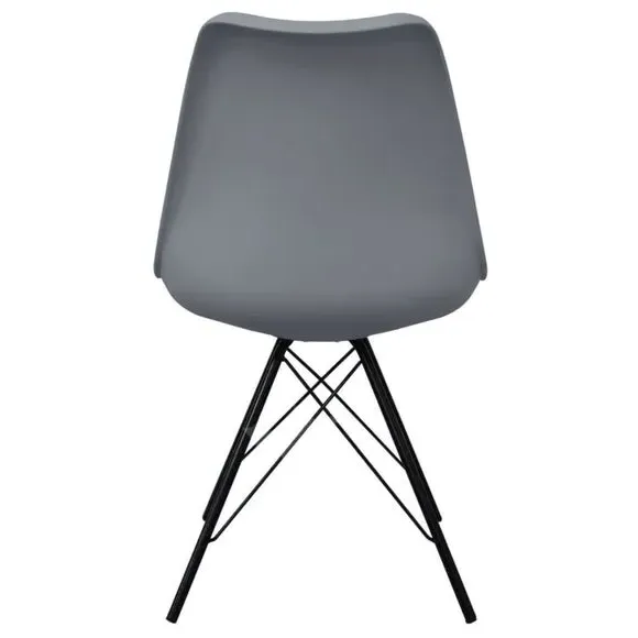 Dining Chair with Removable Pad - Dark Grey, Plastic