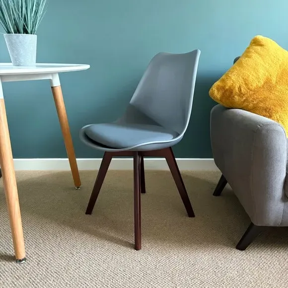Dining Chair with Removable Pad - Dark Grey, Plastic