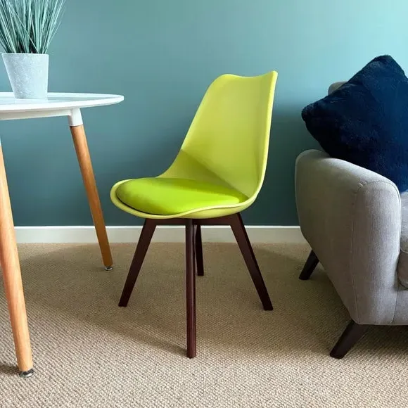 Dining Chair with Removable Pad - Green, Plastic