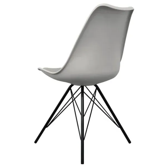 Dining Chair with Removable Pad - Light Grey, Plastic