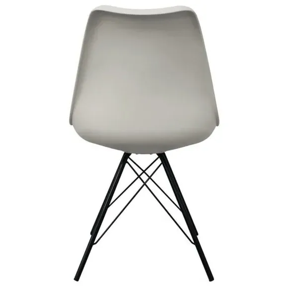 Dining Chair with Removable Pad - Light Grey, Plastic