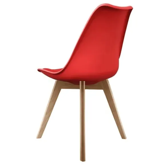 Dining Chair with Removable Pad - Red, Plastic