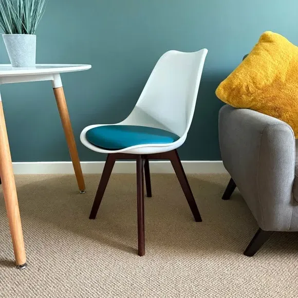 Dining Chair with Removable Pad - Teal, Plastic