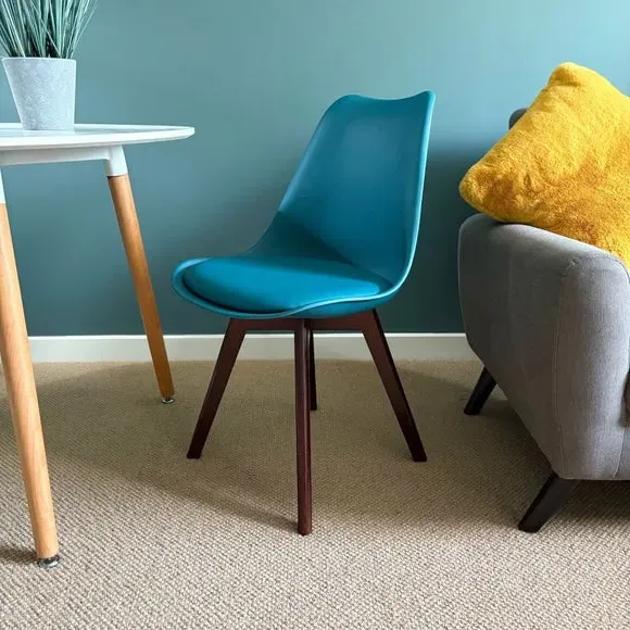 Dining Chair with Removable Pad - Teal, Plastic