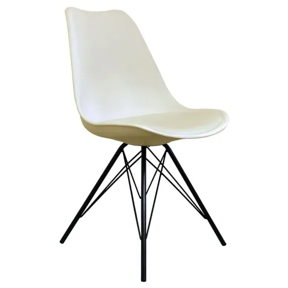Dining Chair with Removable Pad - Vanilla, Plastic