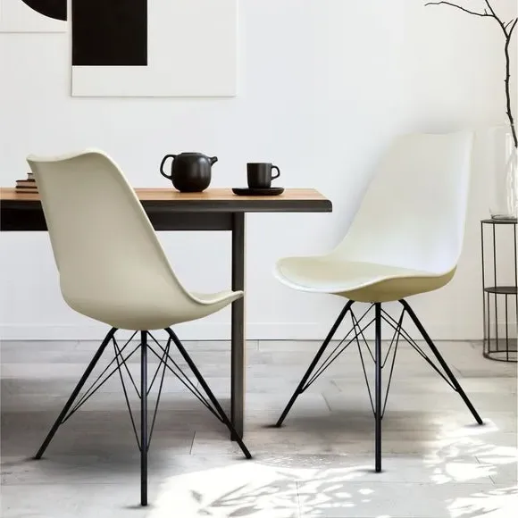 Dining Chair with Removable Pad - Vanilla, Plastic