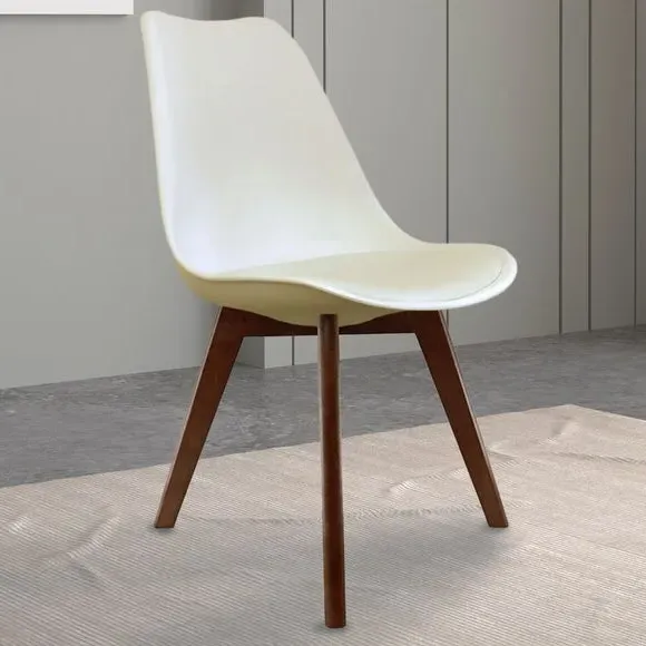 Dining Chair with Removable Pad - Vanilla, Plastic