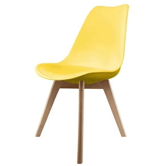Dining Chair with Removable Pad - Yellow, Plastic