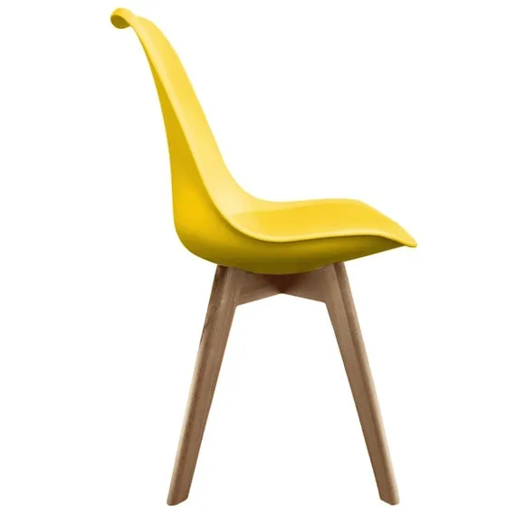 Dining Chair with Removable Pad - Yellow, Plastic