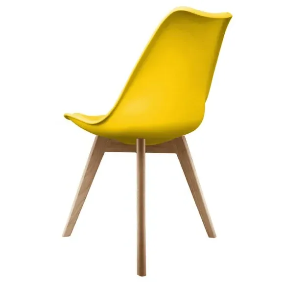 Dining Chair with Removable Pad - Yellow, Plastic