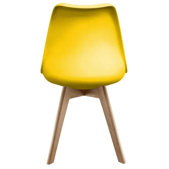 Dining Chair with Removable Pad - Yellow, Plastic