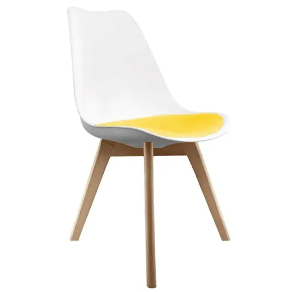 Dining Chair with Removable Pad - Yellow, Plastic
