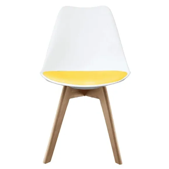 Dining Chair with Removable Pad - Yellow, Plastic