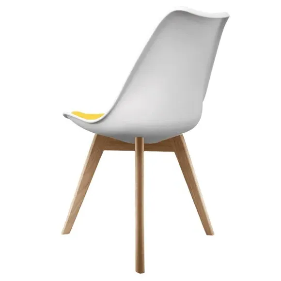 Dining Chair with Removable Pad - Yellow, Plastic