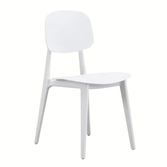 Stackable Dining Chair - White, Plastic