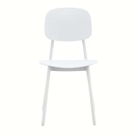 Stackable Dining Chair - White, Plastic