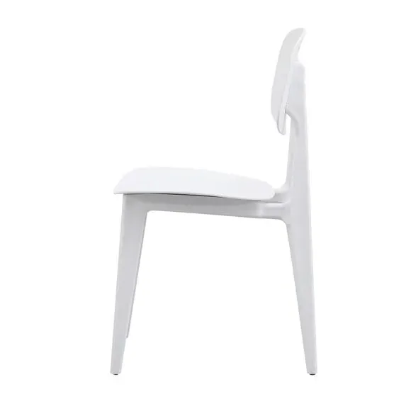 Stackable Dining Chair - White, Plastic
