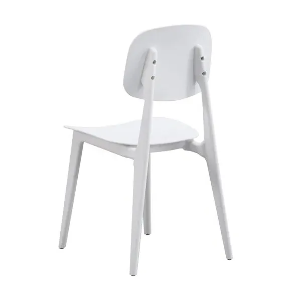 Stackable Dining Chair - White, Plastic