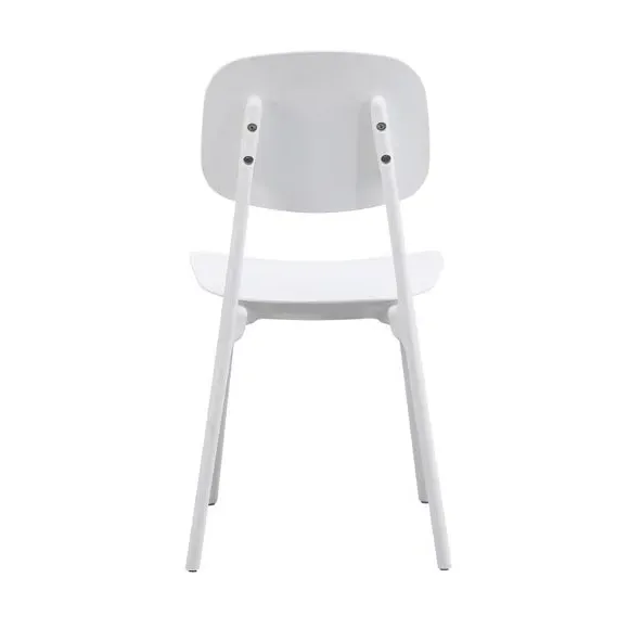 Stackable Dining Chair - White, Plastic