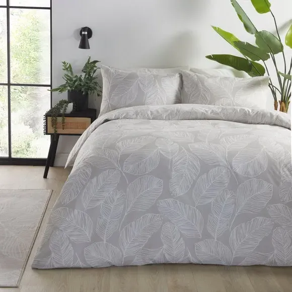 Reversible Duvet Cover Set - Natural, Polycotton