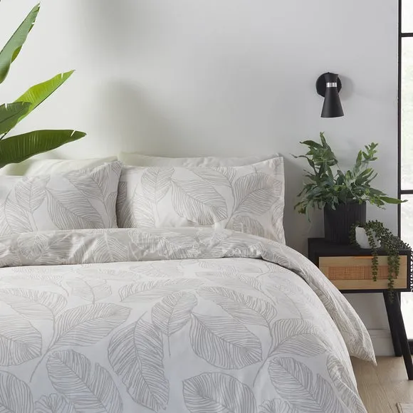 Reversible Duvet Cover Set - Natural, Polycotton