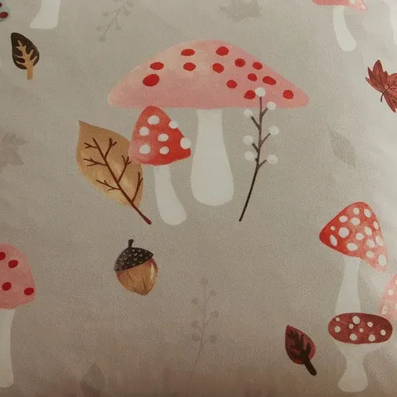 Square Cushion with Forest Design - Chocolate, Velvet