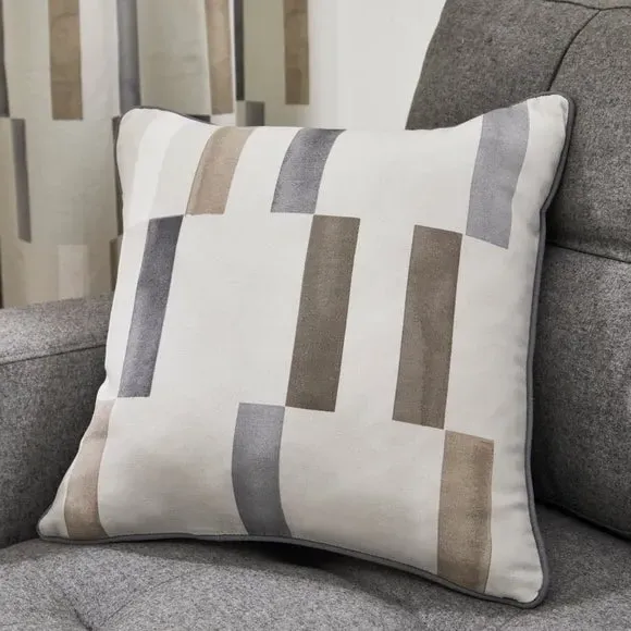 Square Cushion with Zipper - Natural, Cotton image