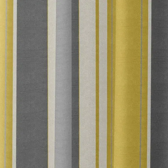 Striped Eyelet Curtains - Ochre, Cotton