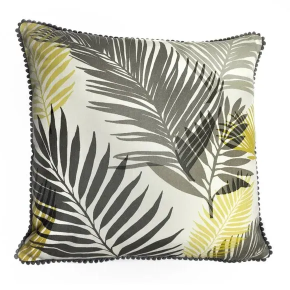 Tropical Cushion with Zip Opening - Ochre, Cotton image