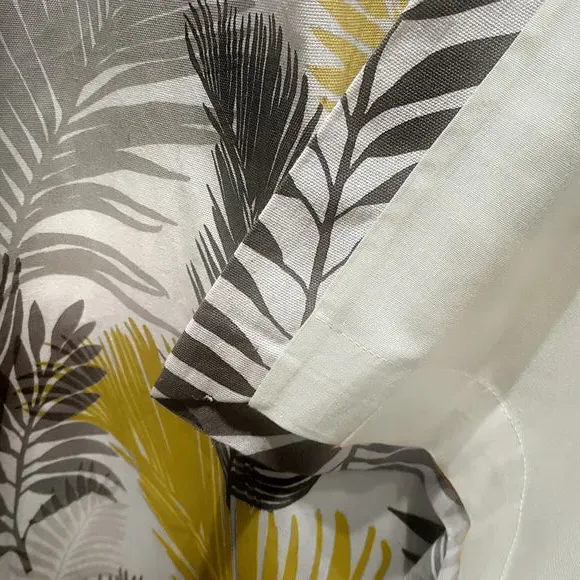 Tropical Eyelet Curtains - Ochre, Polyester