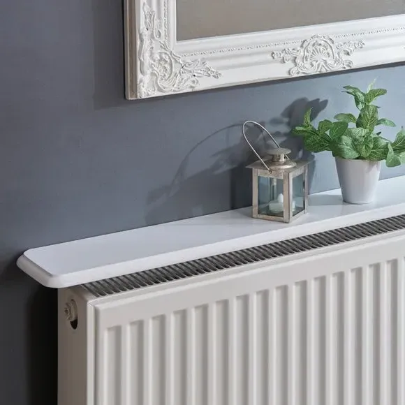 Radiator Shelf with Brackets - White