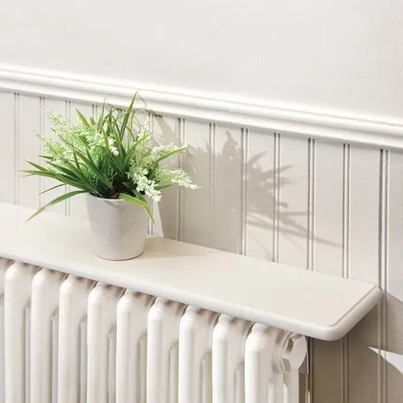 Radiator Shelf with Brackets - White