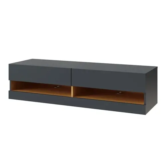 120cm Floating TV Unit with LEDs - Anthracite