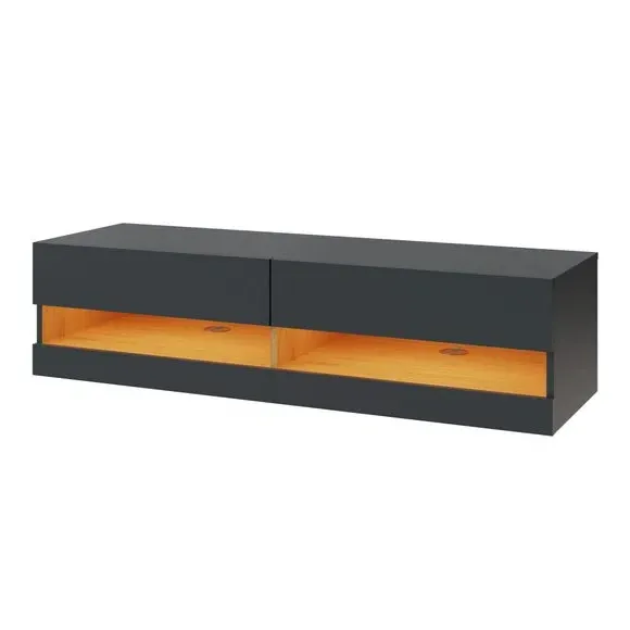 120cm Floating TV Unit with LEDs - Anthracite