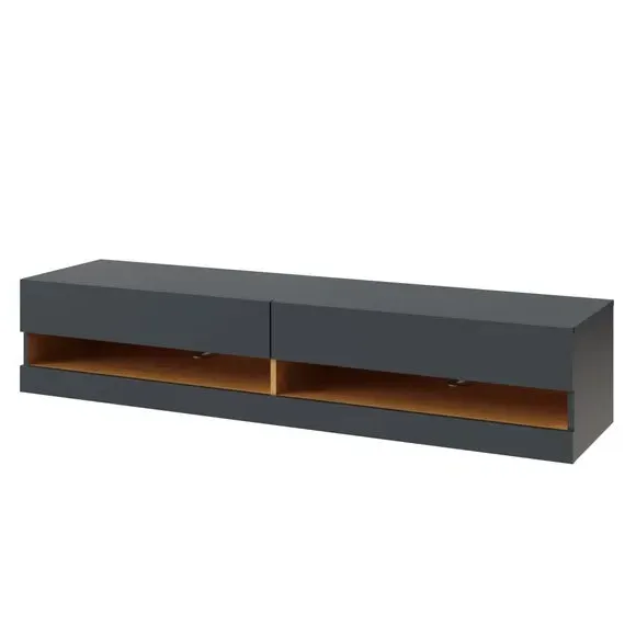 150cm Floating TV Unit with LEDs - Anthracite