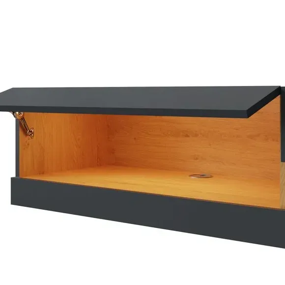 150cm Floating TV Unit with LEDs - Anthracite