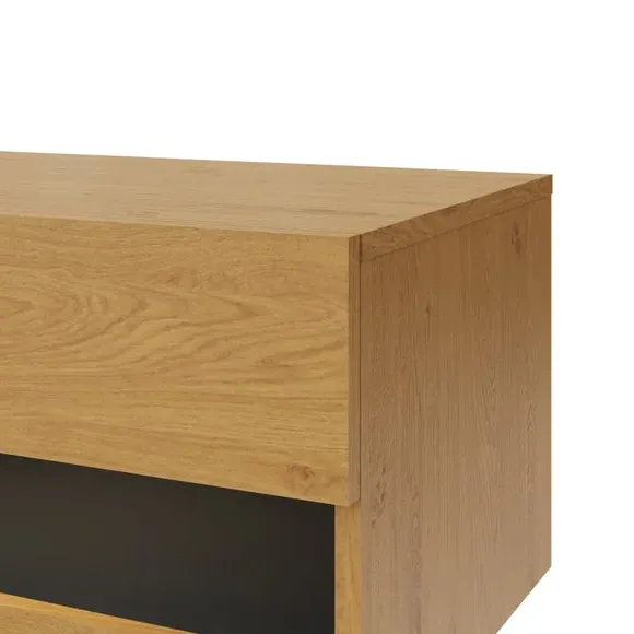 150cm Floating TV Unit with LEDs - Oak