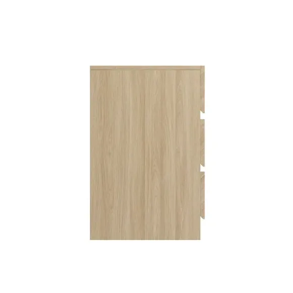 3-Drawer Bedside Table - Oak, Wood Effect