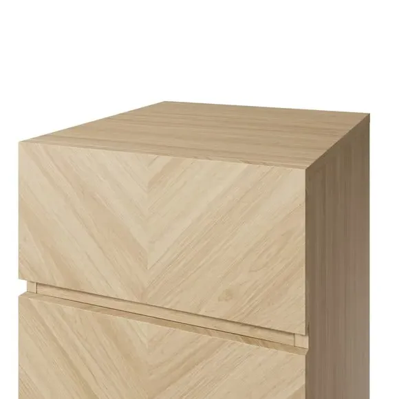 3-Drawer Bedside Table - Oak, Wood Effect