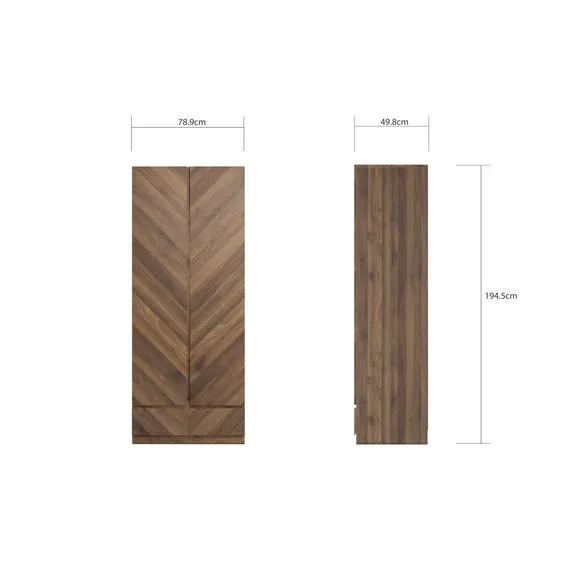 3-Piece Bedroom Furniture Set - Walnut, Wood