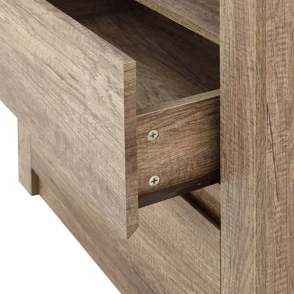3-Shelf Bookcase with Drawers - Natural, Oak